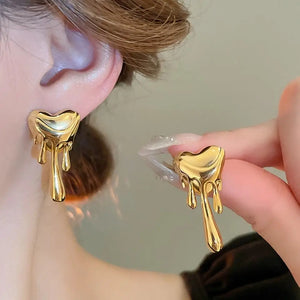 Aretes Corazón derretido D