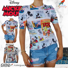 Cargar imagen en el visor de la galería, Camiseta Blusa Mickey periodico