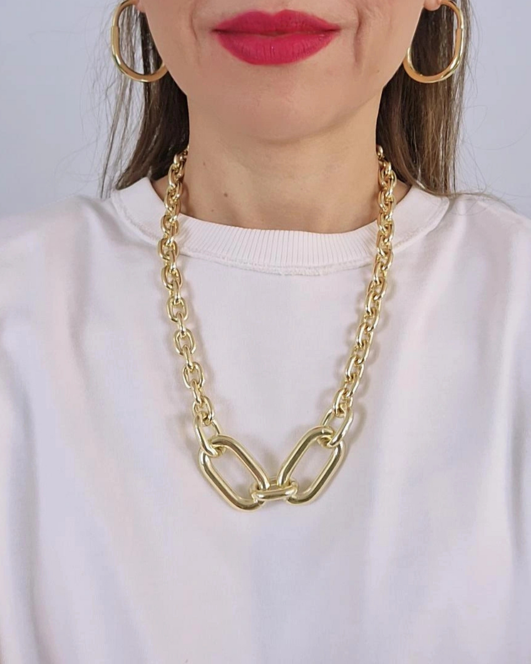 Collar largo eslabones