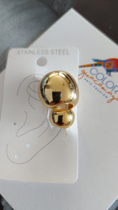 Aretes simuladores earcuffs doble luna