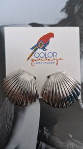 Aretes cocha plateada