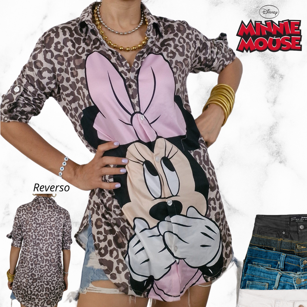 Blusa Minnie animal print