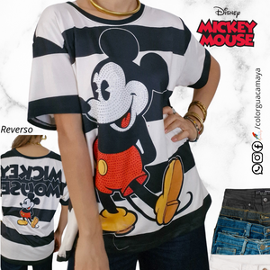 Blusa Mickey rayas