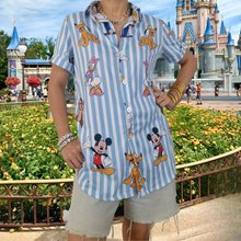 Cargar imagen en el visor de la galería, Blusa Disney Rayas celeste
