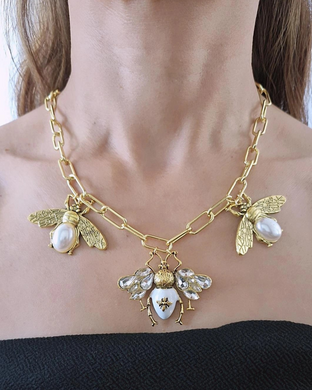 Collar 3 dijes abejas