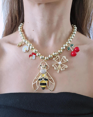 Collar abeja dijes naturaleza