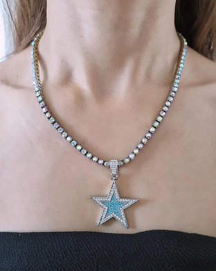 Collar estrella brillante