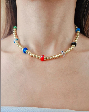 Collar gargantilla ojos colores