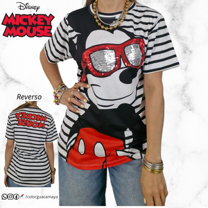 Blusa camiseta Mickey lentes