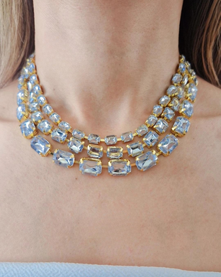 Collar triple brillo
