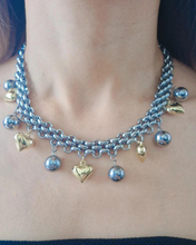 Cargar imagen en el visor de la galería, Collar dijes corazones chispas de amor