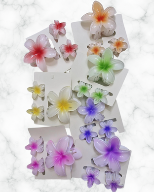 Pinzas flor Hawaianas pqte. c/3