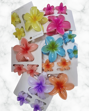Pinzas flor Hawaianas pqte. c/3
