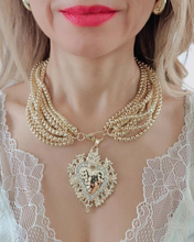 Cargar imagen en el visor de la galería, Collar Maravilla corazón dorado
