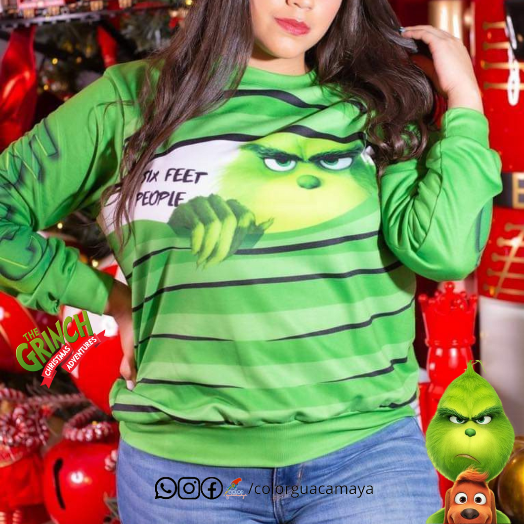 Sudadera Grinch asomado