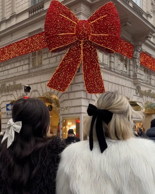 Moño terciopelo negro