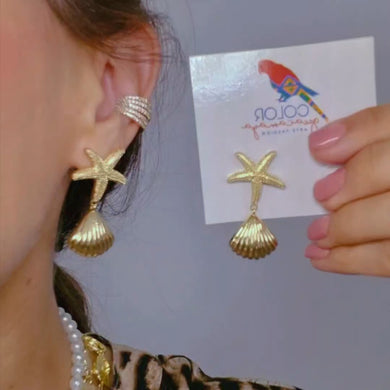 Aretes estrella conchita