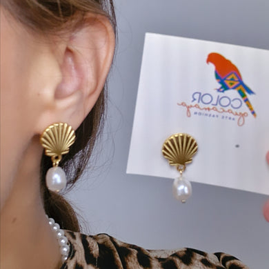 Aretes mini conchita/perla