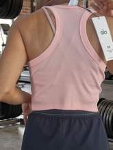 Cargar imagen en el visor de la galería, TANK top @lo rosa-melón pastel básico en Ch, M y G