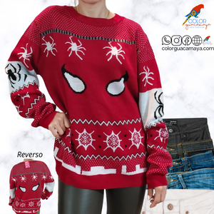 Sudadera Sueter navideño Spiderman Unisex