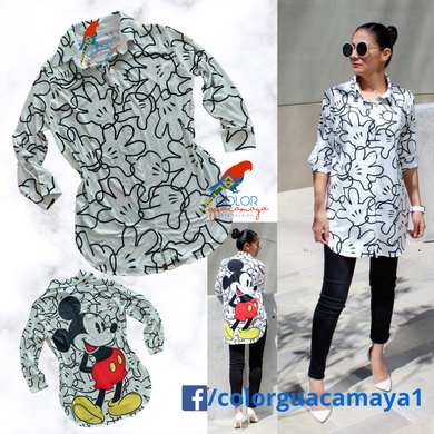 Blusa Mickey manita manga 3/4