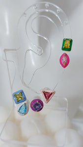 Set 6 aretes huggies- colores