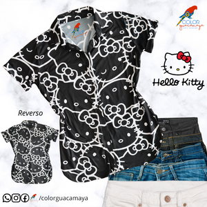 Blusa Kitty negra silueta