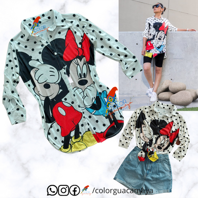 Blusa Mickey Minnie Dot