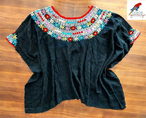 Top blusa rococo mexicano