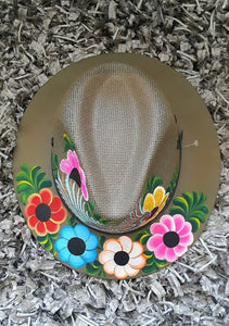 Sombrero pintado a mano